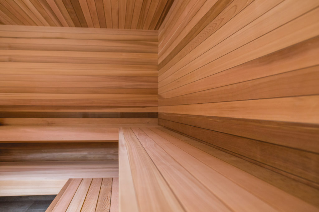 Clear, Canadian Western Red Cedar custom Sauna