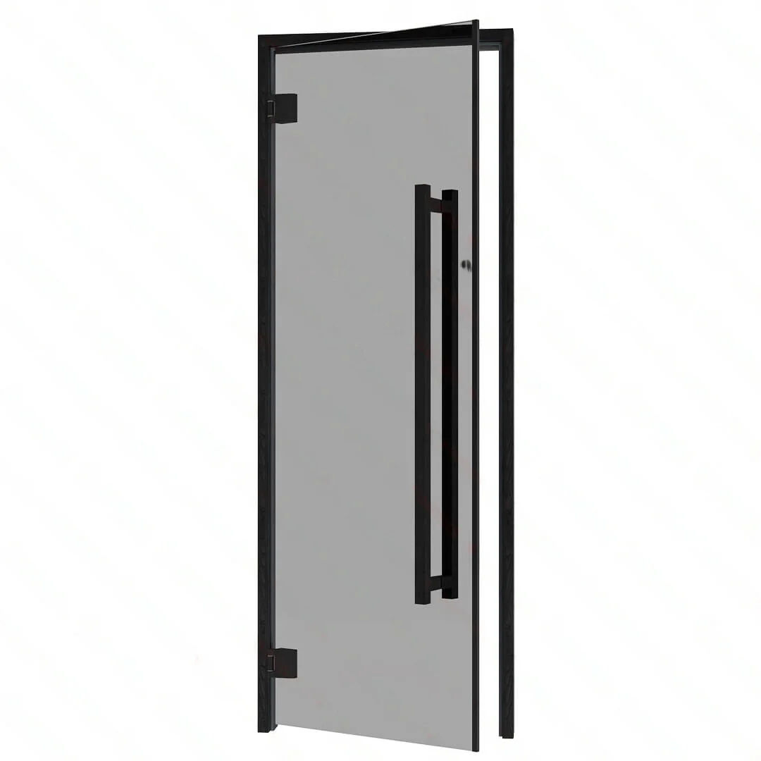Aspen Black Frame Sauna Door – Benelux Clear Gla (27 1/8″ x 82 1/4'')